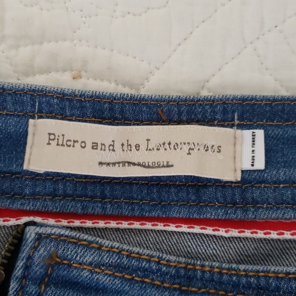 Anthropologie Jean skirt 10 - Picture 5 of 11